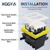 XGGYA 3/4” Double Gang Receptacle Outlet Box Extender,Yellow Electrical Outlet