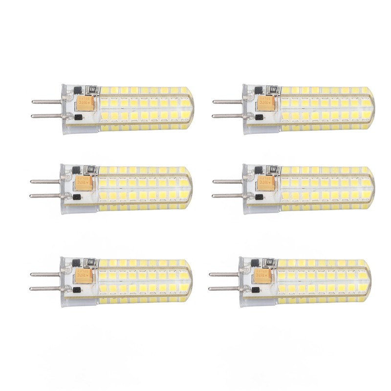6Pcs GY6.35 LED Bulb 7W AC DC12V 700lm 72 LEDs