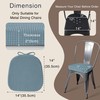 OVOV 14"x14" Chair Cushions with Ties and Washable Cover Set
