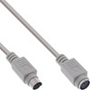 InLine® PS/2 cable, InLine®, M/F, beige, 5m