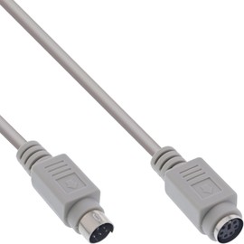 InLine® PS/2 cable, InLine®, M/F, beige, 5m