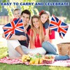 Yingnner 12 Pack British Union Jack UK Stick Flags Small