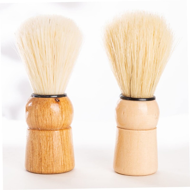 TOVINANNA 2 Pack Shave Brush Men's Haircare Wood Handle Beard