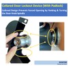 Gascem Door Knob Lockout Device. (Matt Black, 1 Padlock Included).