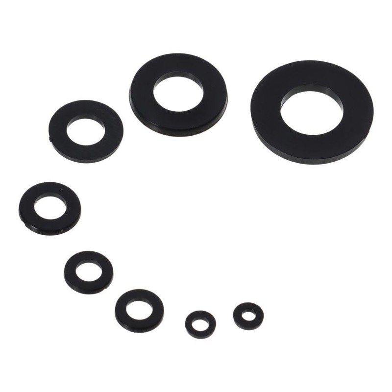 Fudeshe 550Pcs Flat Washers Assortment Kit,Black Durable M2 M2.5 M3