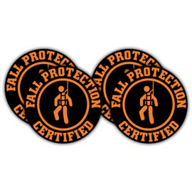 Fall Protection Certified Hard Hat Sticker | Decal Safety Laborer Construction