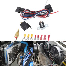 Radiator Fan Relay Kit, Radiator Fan Relay Kit Thermoat Temperature Switch Accessory for Vehicle Assembly, Default