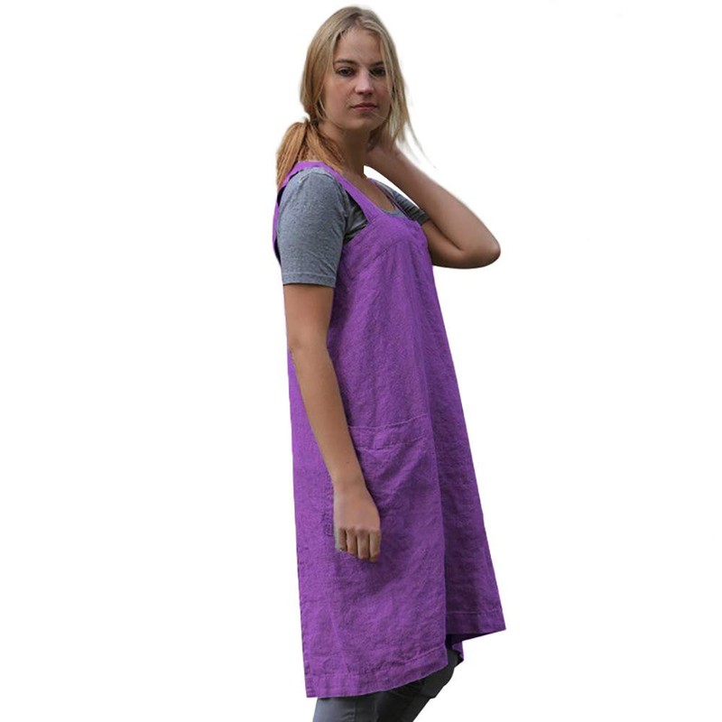 Women's Pinafore Square Apron Baking Cooking Gardening Works Cross Back