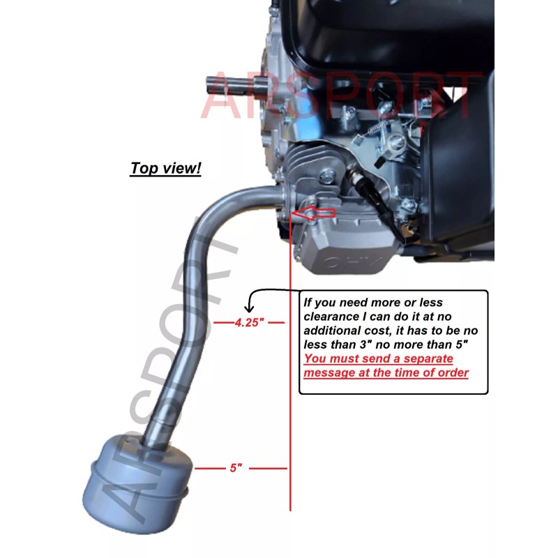 andrei-x Exhaust Pipe & Muffler for Max Performance 15.8 HP