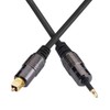 FosPower 24K Gold Plated Toslink to Mini Toslink Digital Optical