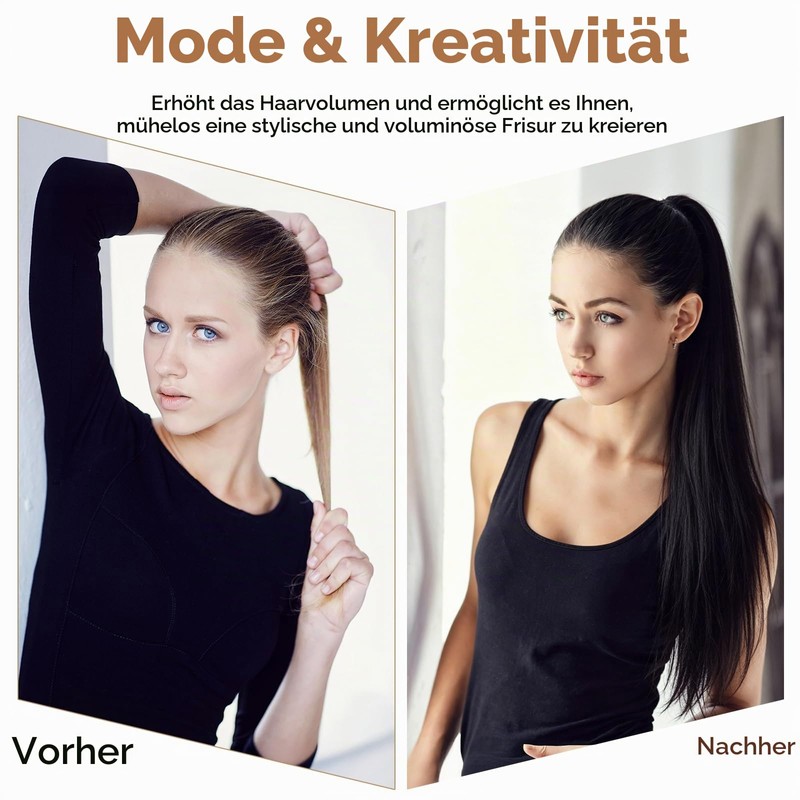 Ponytail Extension, Ponytail Hairpiece, 60 cm Long Straight Braid Extensions,