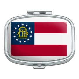 Georgia State Flag Rectangle Pill Case Trinket Gift Box