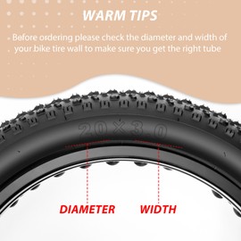 20x3 Fat Tire Bike Tubes: MOHEGIA 2 Pack 20x3.0 Inch Electric Fat Bicycle Inner Tubes AV 32mm Schrader Valve,Premium Butyl Rubber Replacement Tubes with 2 Tire Levers