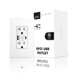 MOES 20 Amp GFCI USB Outlet with Type C & A, Tamper Resistant