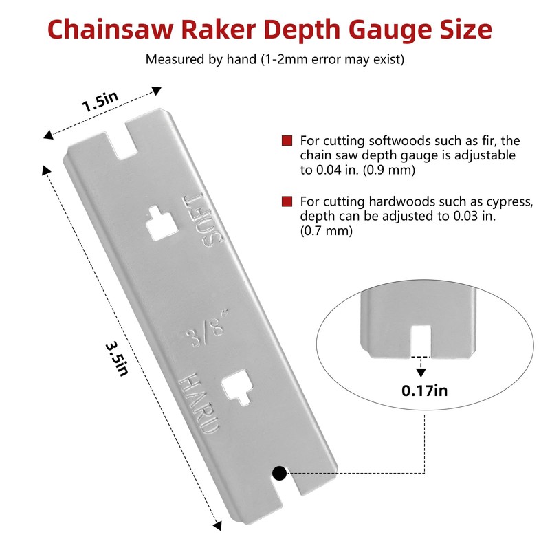 Depth Gauge for Husqvarna 5056981-01N Chainsaw Raker Chain Depth Gauge,
