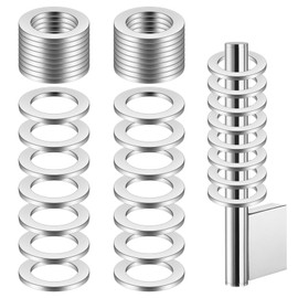 Set of 40 fitting rings for room doors, diameter 10 mm x 16 mm, door washers, door hinge, stainless steel washers, assortment for standard room doors, mounting rings