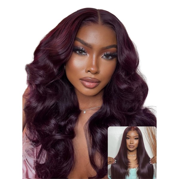Nadula Bye Bye Knots Glueless Wig Black Cherry Layered Straight