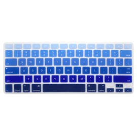 Lucocia Silicone Keyboard Cover Skin Old US Version Universal for MacBook Air 13/15 Inch A1466 A1369 A1278 A1286 A1502 A1425 A1398, Without Retina Display, Gradient Blue