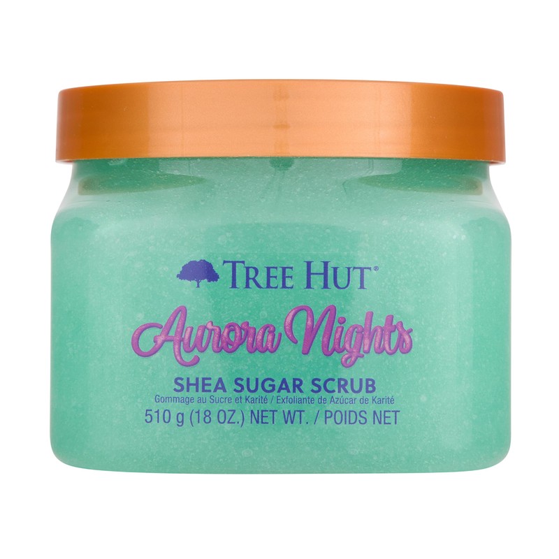 Tree Hut Aurora Nights Shea Sugar Scrub, Exfoliating, Hydrating &