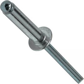 Fastenere Pop Rivets 1/8" x 1/2" Aluminum Body Steel Mandrel Dome Head Blind Qty 2500