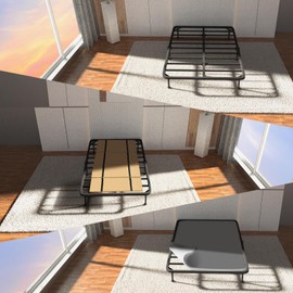 Imperius Foldable Box Spring, (53'' x 74'' Full Size) Bed Board,Bunkie Board,Queen Bed Board Under Mattress Support,Bed Support Slats