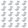 MOUNTAIN_ARK 20 Pack Aluminum Z-Bracket, Short Leg Offset Frame Mounting