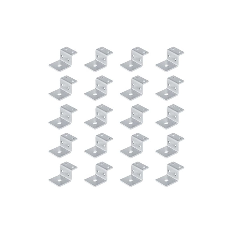 MOUNTAIN_ARK 20 Pack Aluminum Z-Bracket, Short Leg Offset Frame Mounting