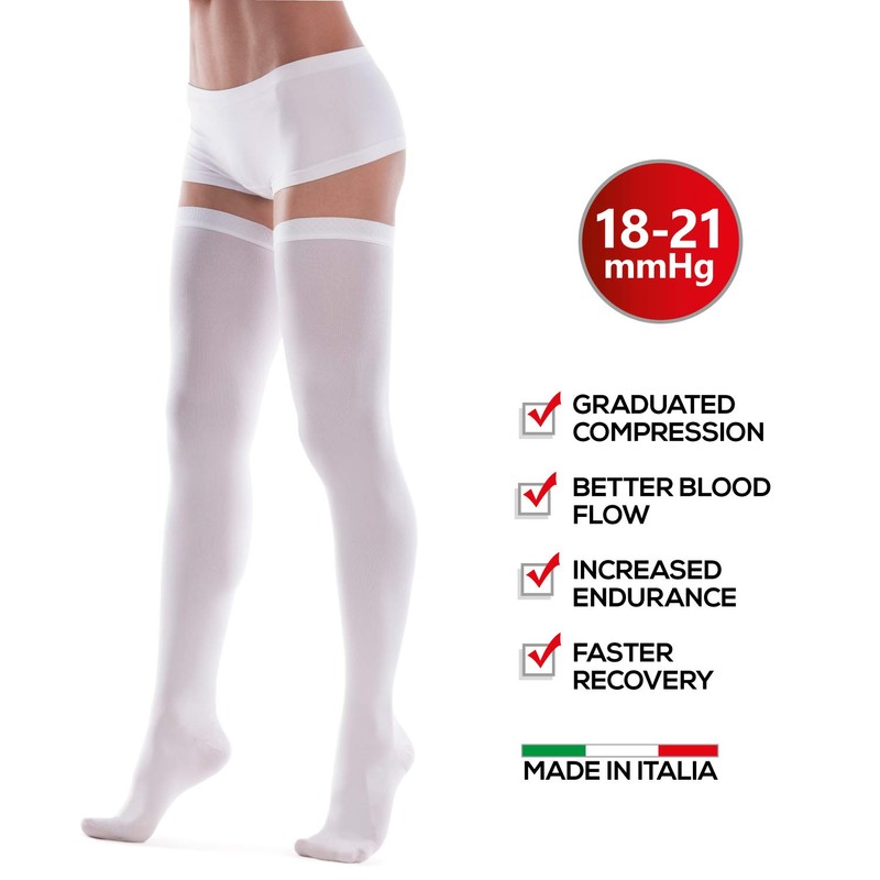 Post-surgery compression stockings and supplied with hole under the finger