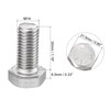 sourcing map M14 Hex Bolt M14-2 x 30mm 304 Stainless