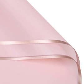 Vesaneae 20 Sheets Bouquet Wrapping Paper, Waterproof Gold Edge Flower Shop Wrapping Materials, Florist Bouquet Supplies for Wedding Birthday Gift Packaging (Light Pink)