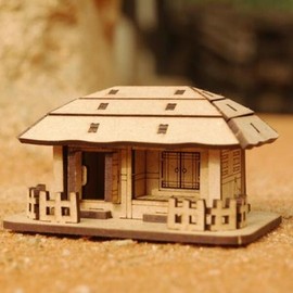 Artbox/Motto Wooden Puzzle: Making a Traditional Korean Thatched House / 아트박스모또 나무퍼즐 한국의 전통가옥 초가집 만들기
