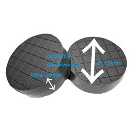 Rubber Pad in 41 Designs for Car Jack or Lifting Platforms Underlay Car Block Trolley Jack Buffer Tyre Change Truck Car Tuning Accessories (75 x 25 / Waffle on Both Sides)