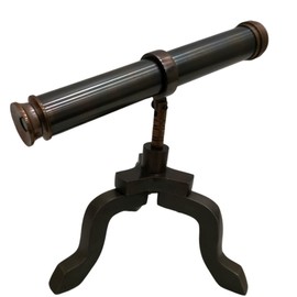 Handcrafed Antique Brass Working Telescope W/Brass Stand Maritime Adjustable Scope Decor Unique Vintage Look Desktop Decorative Showpiece Brass Tripod Telescope Home & Office Decor