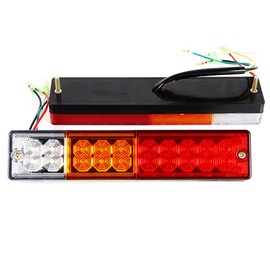 2 Pcs 30 LED Taillights Truck Rear Tail Light Brake Lamp Stop Light Reverse Indicator Lamp for Trailer Truck - Waterproof 12V/24V(24V)