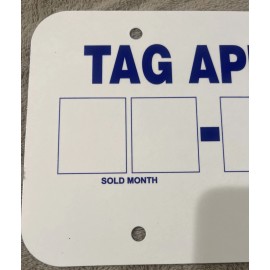 License Plate-30 Day Temporary Tag Replacement. Tag Applied For