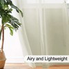 XWZO Cream Sheer Curtains 84 inches Long, Voile Light Filtering