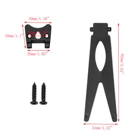 Mewutal 20pcs Picture Frame Easel Black Photo Frame Pedestal Plastic Picture Display Stand Photo Frame Easel Back Stand (3 x 11cm/1.2" x 4.3")