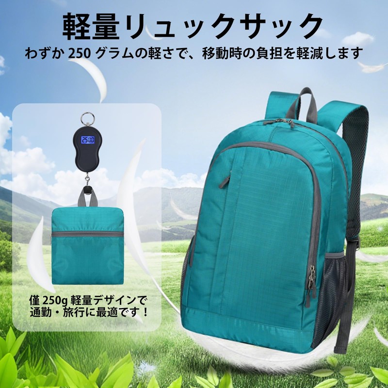 ThaxDirect Folding Backpack, Lightweight, Waterproof, 4.1 gal (20 L), Large