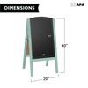 Ilyapa Wooden A-Frame Chalkboard Sidewalk Signs with Rounded Top -