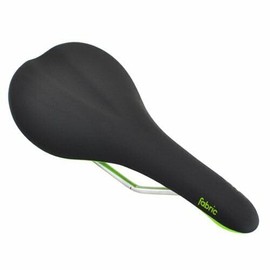 Fabric Scoop Elite Shallow Cro-Mo Rails Road MTB Saddle, Black and Green, VL1791