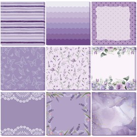 Saypacck 9 Pcs Aesthetic Sticky Notes Cute Pastel Self Stick Notepads Easy to Post Desk Supplies for Home Office Decor School Accessories Women Birthday Coworker Gifts(Purple)