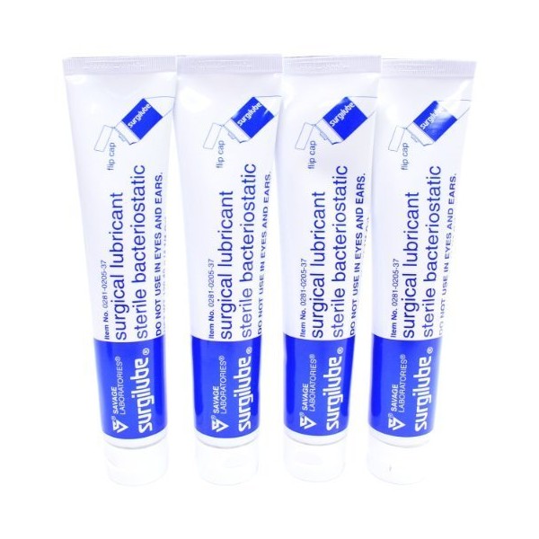 Surgilube Lubricating Jelly Sterile - 4.25 oz Flip Top Tube - Pack of 4 Tubes by Surgilube