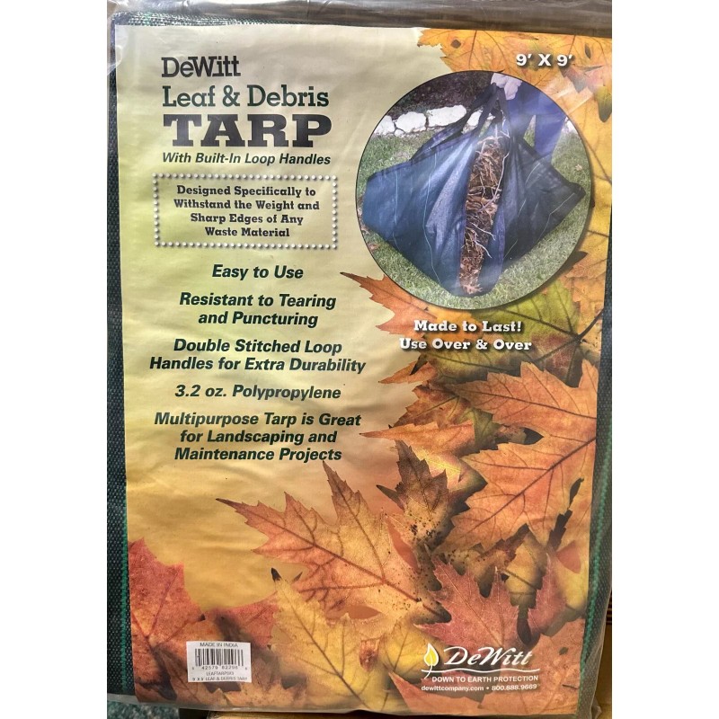 DeWitt 9' x 9' Hunter Green Leaf Hauler Tarp