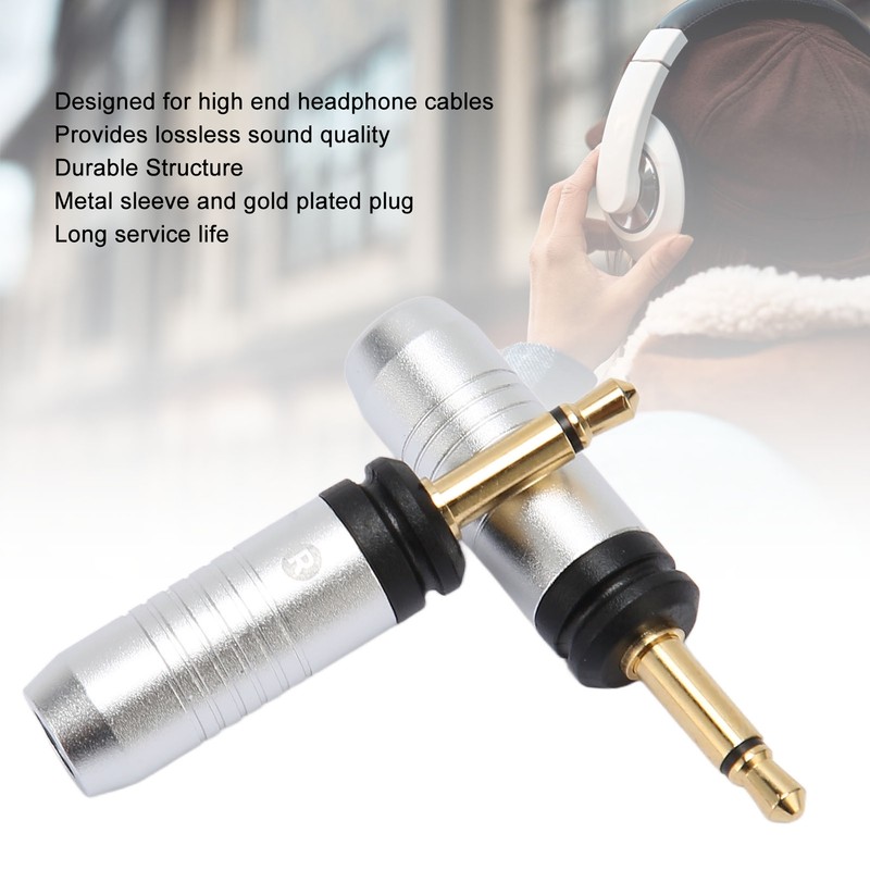 3.5mm Repair Plug Solder Type Gold Plated Replacement Mono Male