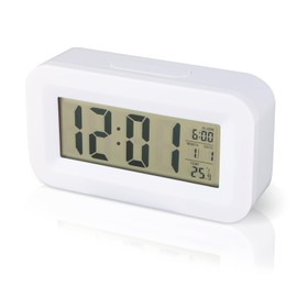 ripefun Digital Alarm Clock with Large LED Display – Portable Bedside Clock Featuring Temperature, Calendar, Snooze, and Brightness Control, Easy Placement, Suitable for All Ages