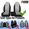 Fioqe 2PCS Front 60/40 Cloth High Back Bench Seat Cover