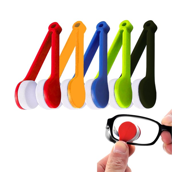 5 Pcs Mini Sun Glasses Eyeglass Microfiber Cleaner with Soft
