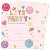 JarThenaAMCS 25 Set Smile Face Party Invitations with Envelopes Pastel