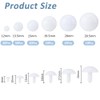 SUPERFINDINGS 120Pcs 6 Sizes Safety Eyes 6mm~20mm Crochet White Doll