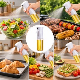 Oil Spray Bottle for Cooking – Refillable Plastic Oil Sprayer for Baking, Roasting, BBQ, Picnics & Everyday Kitchen Use